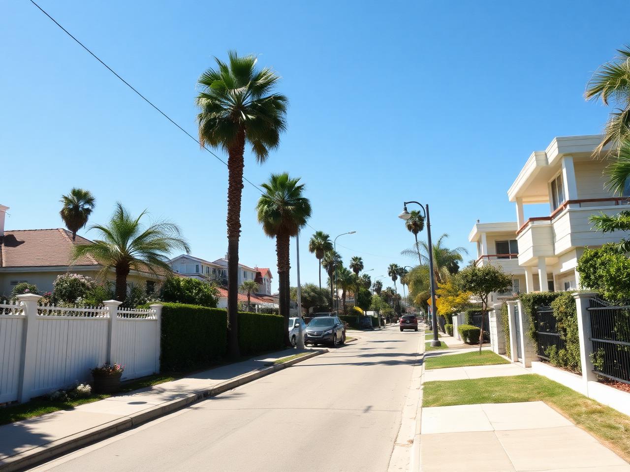 Residential neighborhood in the South Bay of Los Angeles County